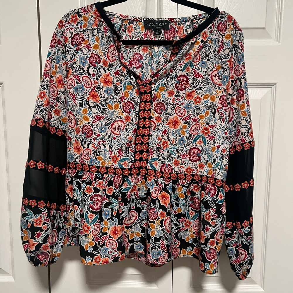Worn Once Laundry by Shelli Seagel Floral print blouse